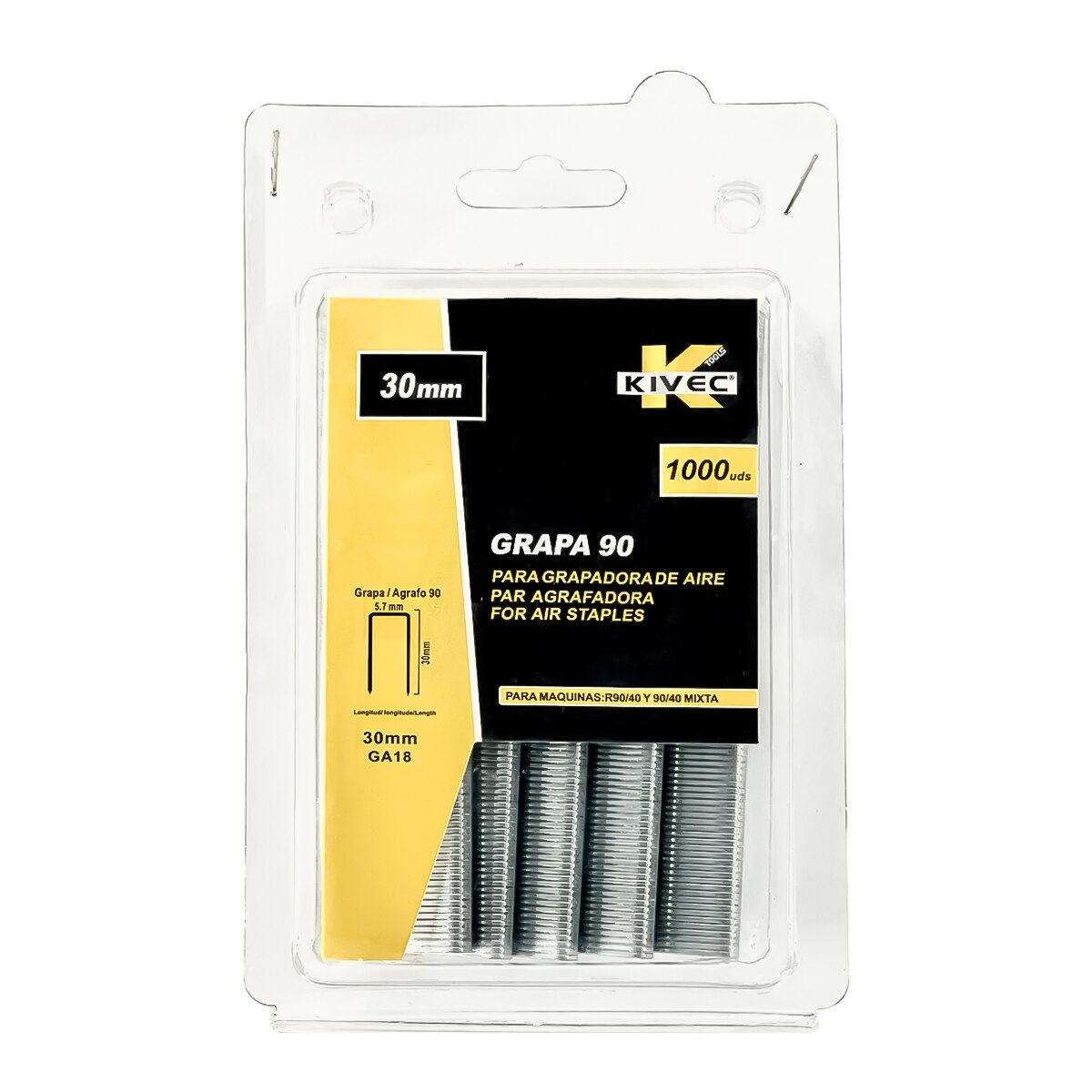 CEVIK PRO – Grapas 30 mm para Grapadora de Aire – 1.000 Uds.