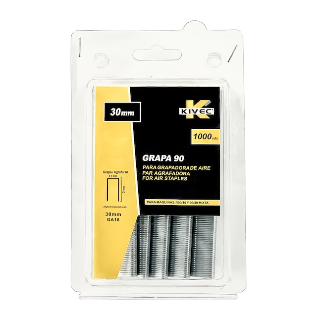 Imagen 0 de Grapas 30 mm para Grapadora de Aire - 1.000 Uds