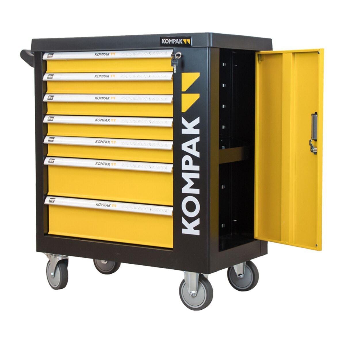 Carro Taller Transportable con 252 Herramientas LZ01 Amarillo / Negro-3