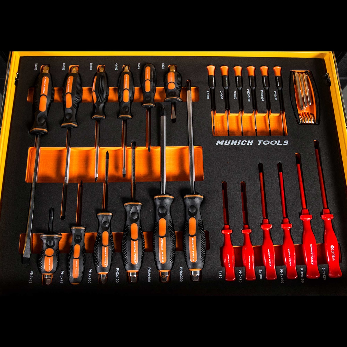 Carro Taller Transportable con 173 Herramientas LZ02 Amarillo / Negro-10