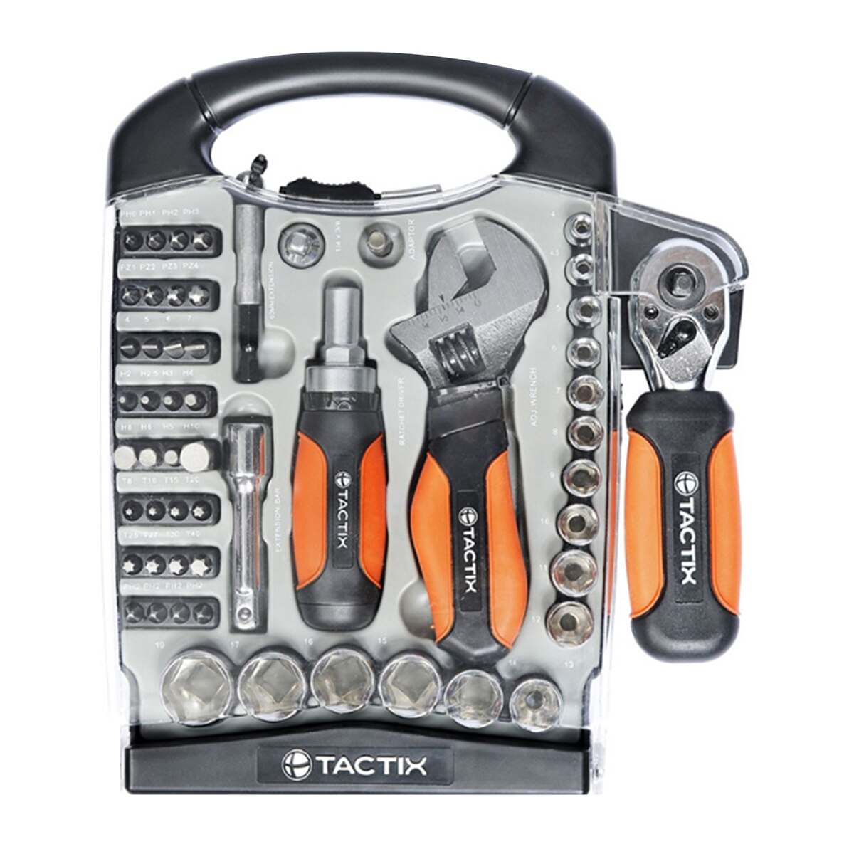 TACTIX – Juego Herramientas con 55 Accesorios.