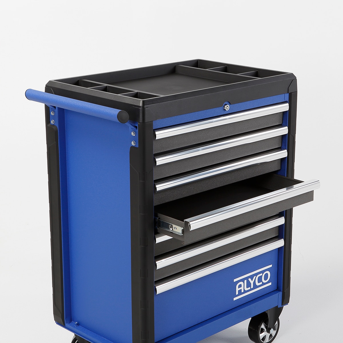 Carro Metálico De 7 Cajones Antivuelco ALYCO Azul-5