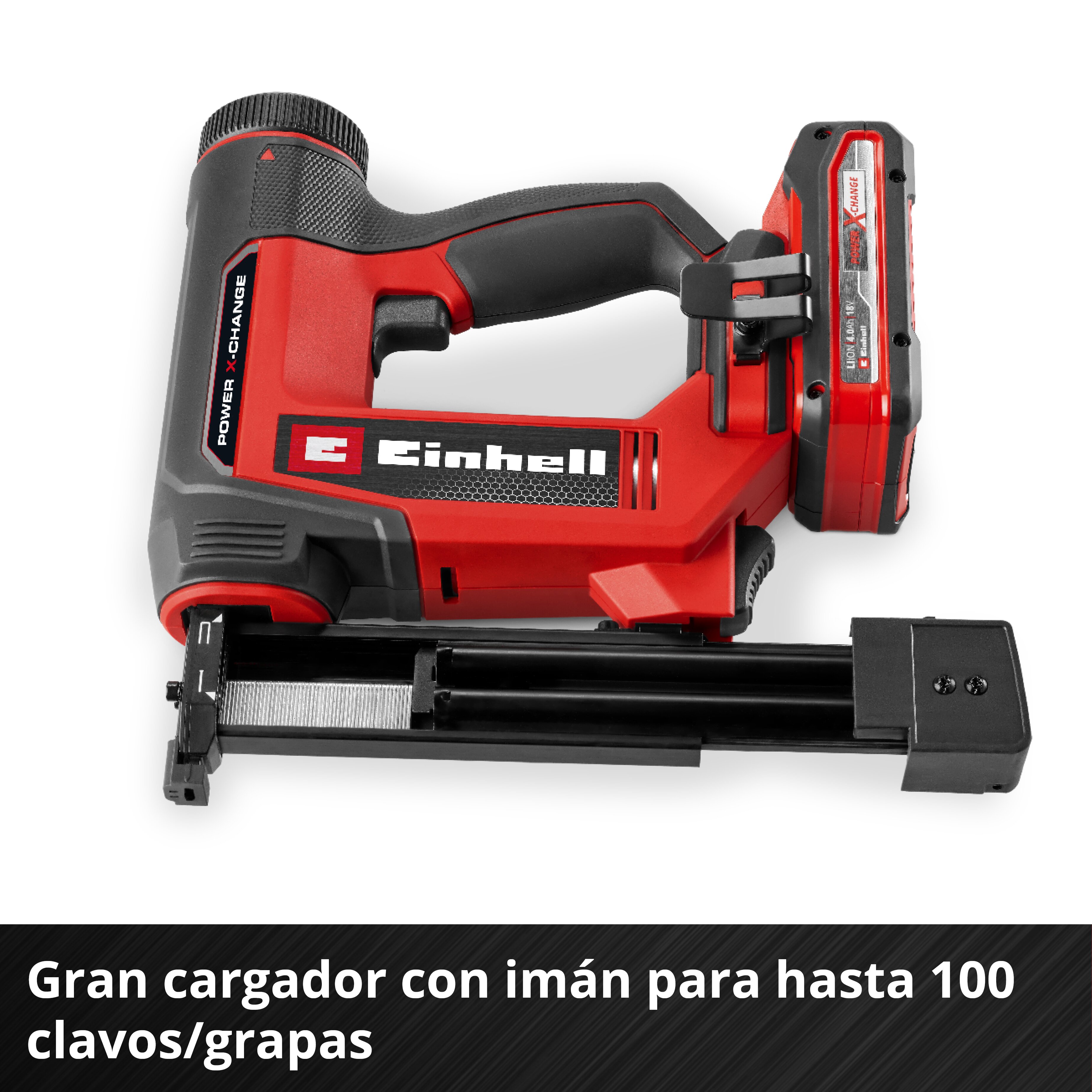 Grapadora - clavadora batería Einhell TE-CN 18/32 Li - Solo Rojo-4
