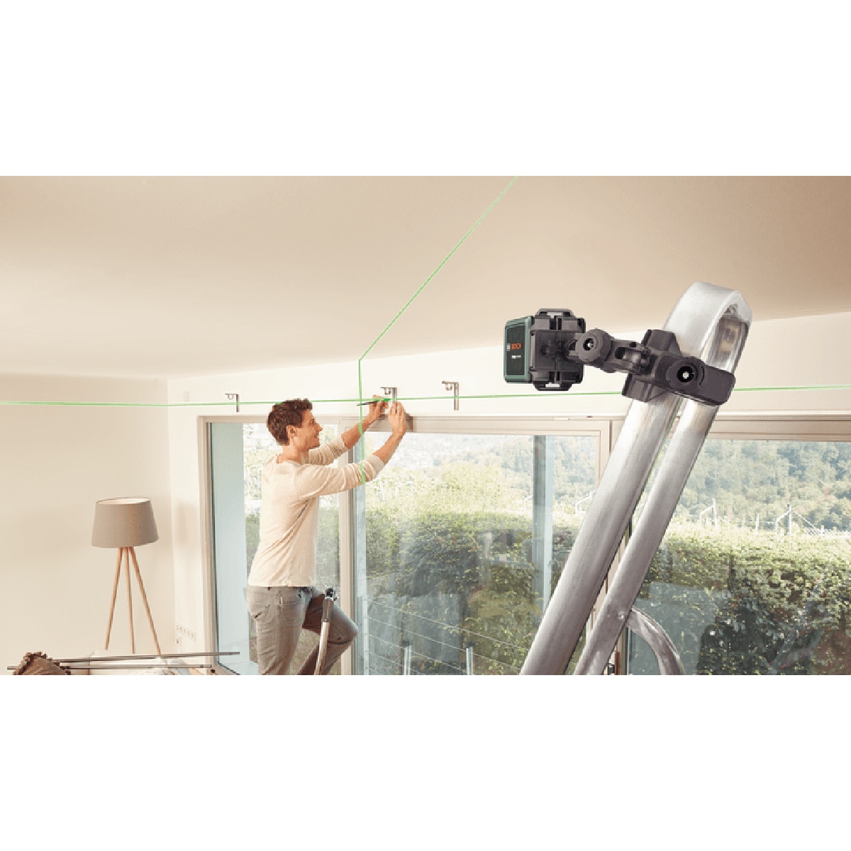 Laser de Linhas Cruzadas Quigo Green Set Verde / Preto-6