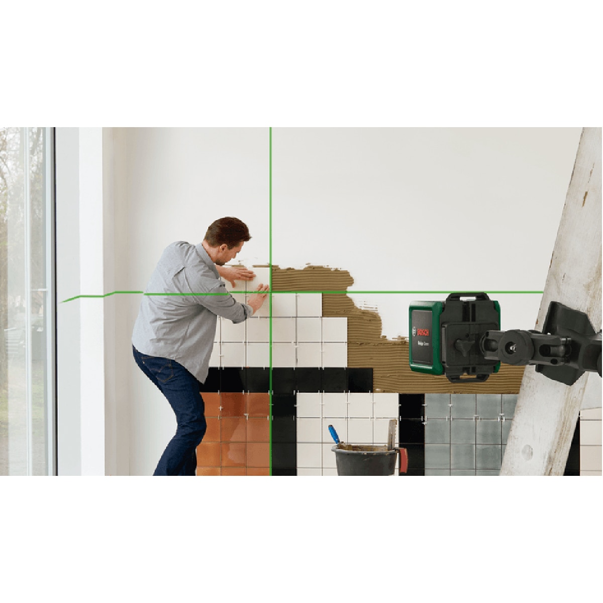 Laser de Linhas Cruzadas Quigo Green Set Verde / Preto-8