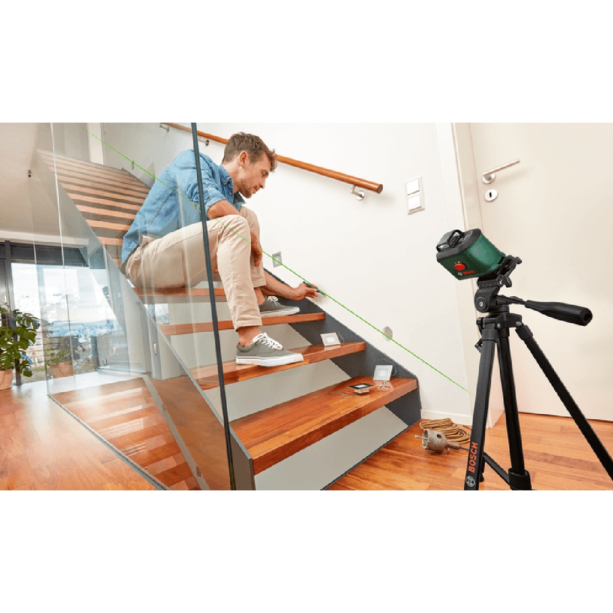 Nivel Láser Universal 360 + Trípode TT150 Verde / Negro-6