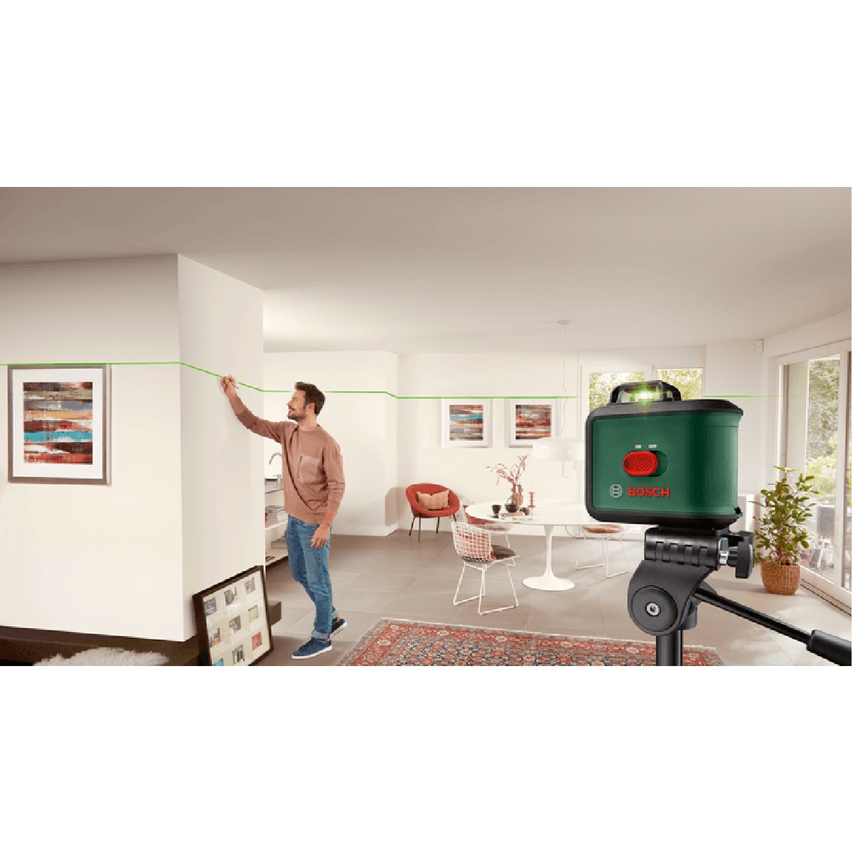Nivel Láser Universal 360 + Trípode TT150 + Abrazadera MM3 Verde / Negro-4