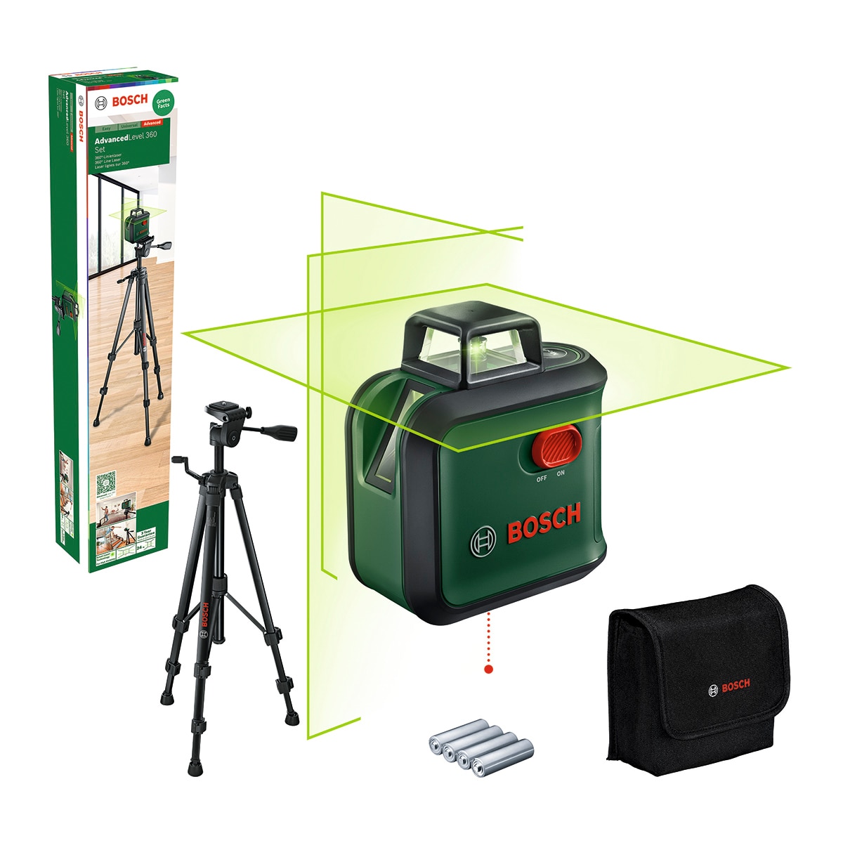 Nivel Láser Advance 360 + Trípode TT150 Verde / Negro-3
