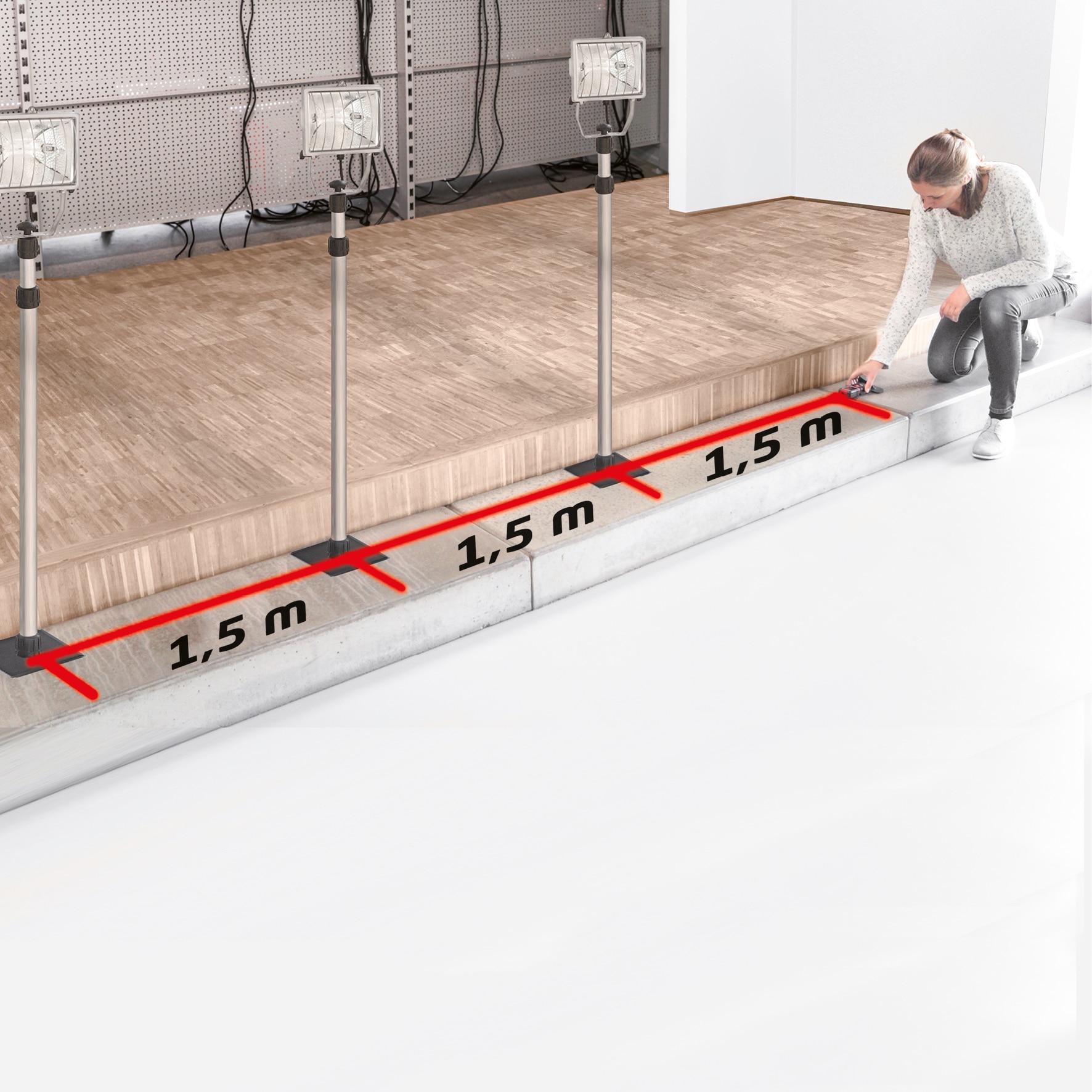 Medidor láser Einhell TC-LD 60 R Rojo-9