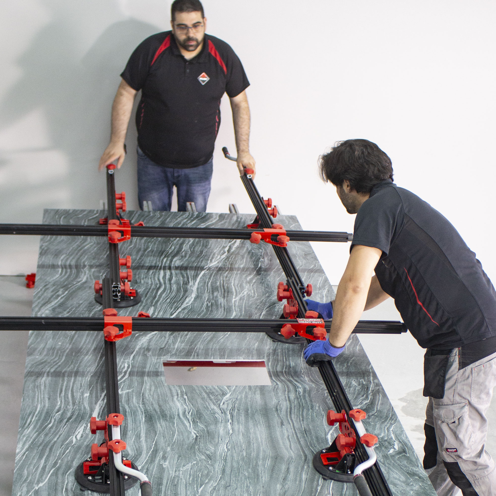 Mesa de Trabajo Portátil Slab Rojo / Negro-3