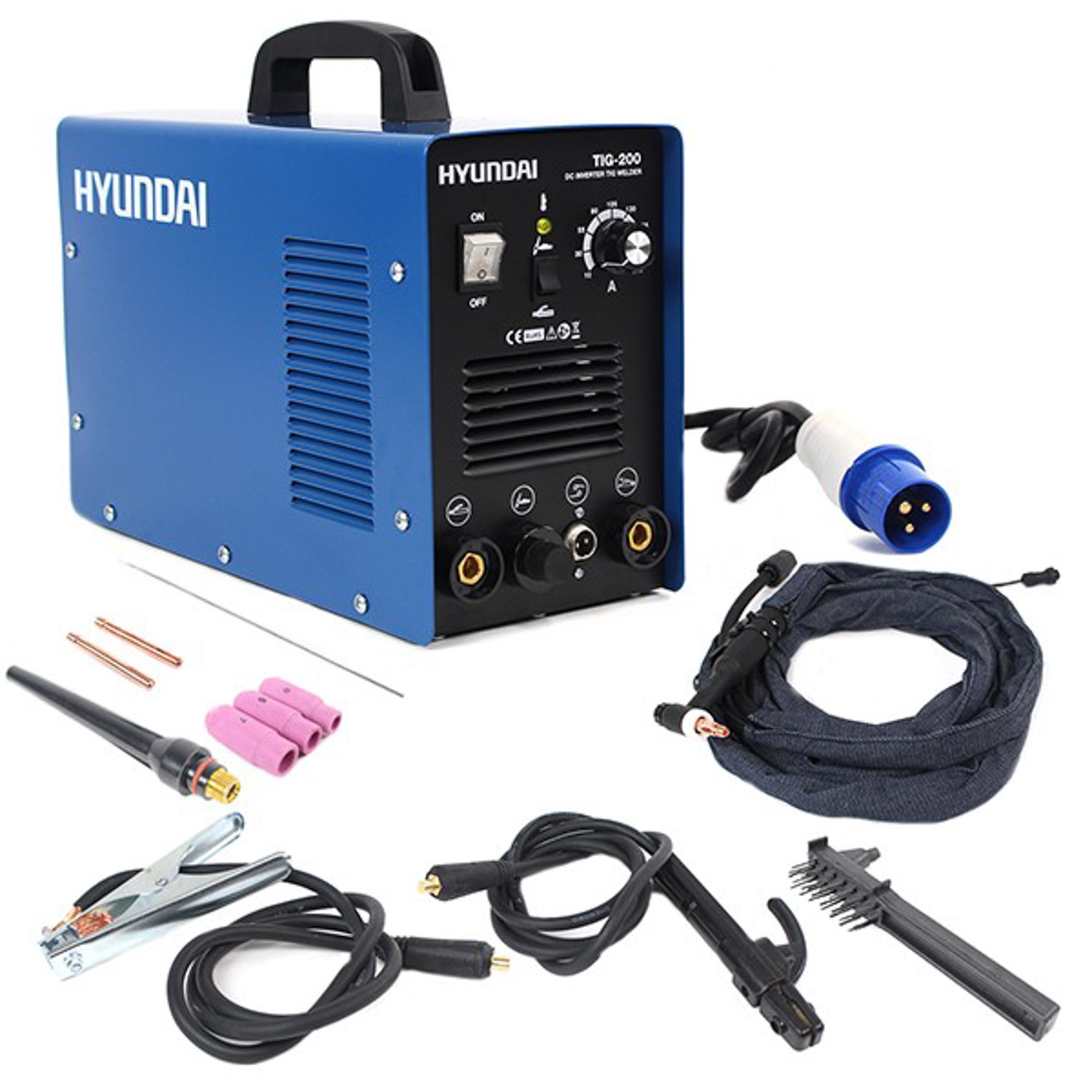 Soldador Inverter Mosfet Multifunción TIG/MMA TIG-200 Azul / Negro-1