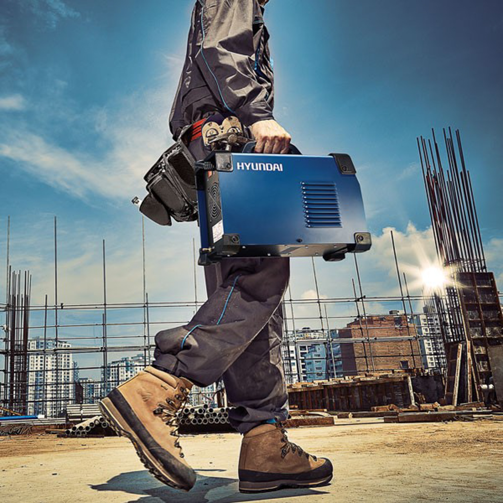Soldador Inverter Mosfet Multifunción TIG/MMA TIG-200 Azul / Negro-10