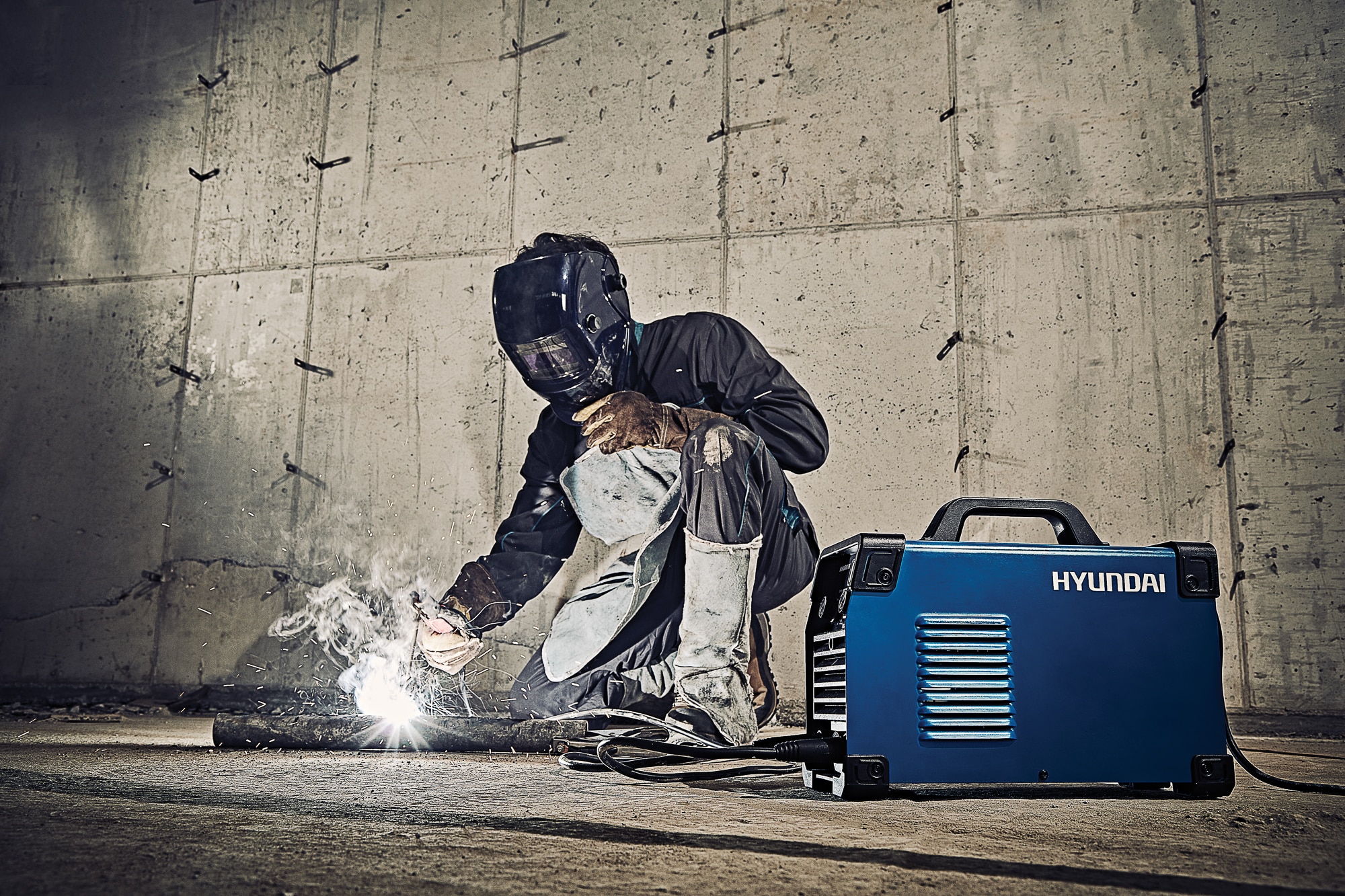 Soldador Inverter IGBT Multifunción MIG/MAG/MMA MIG-180 Azul / Negro-6