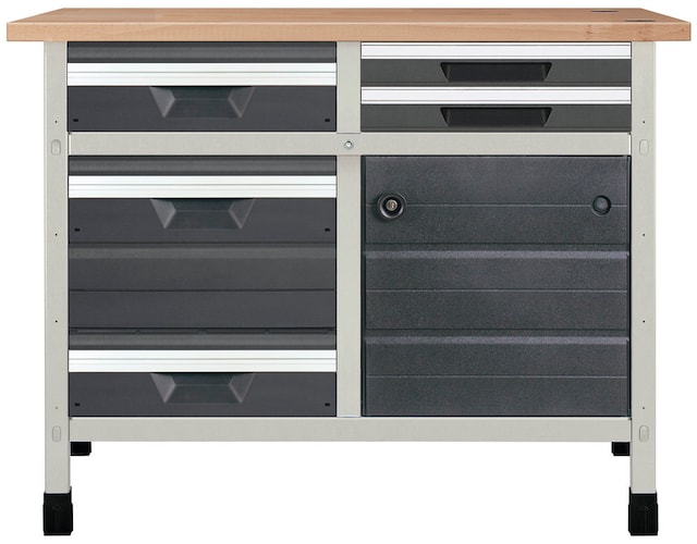 Imagen 0 de Banco de trabajo modular 2 cajones M + 1 cajón L + 2 cajones S + 1 armario