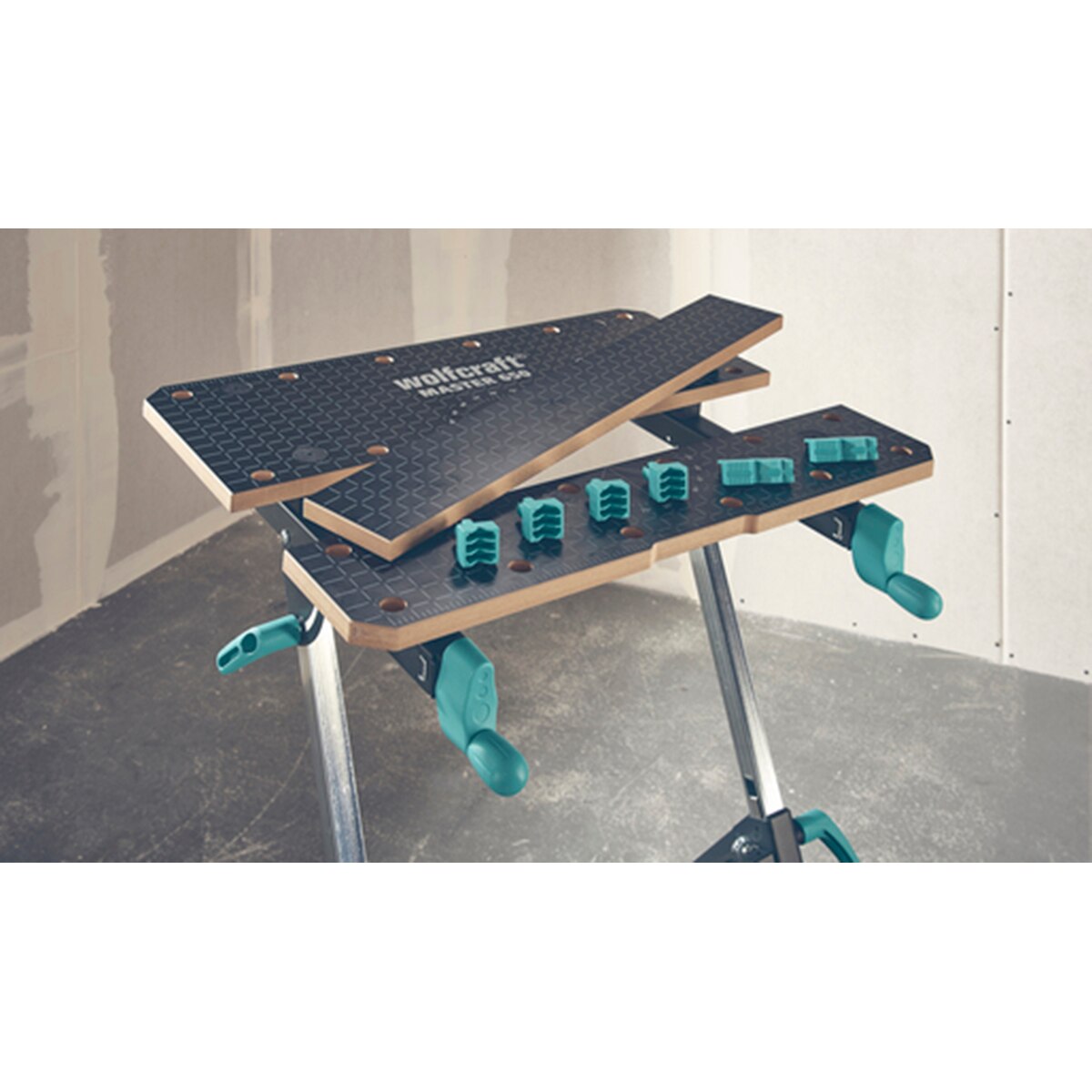 Banco plegable de trabajo y sujeción Master 650 Ergo Gris / Azul-13