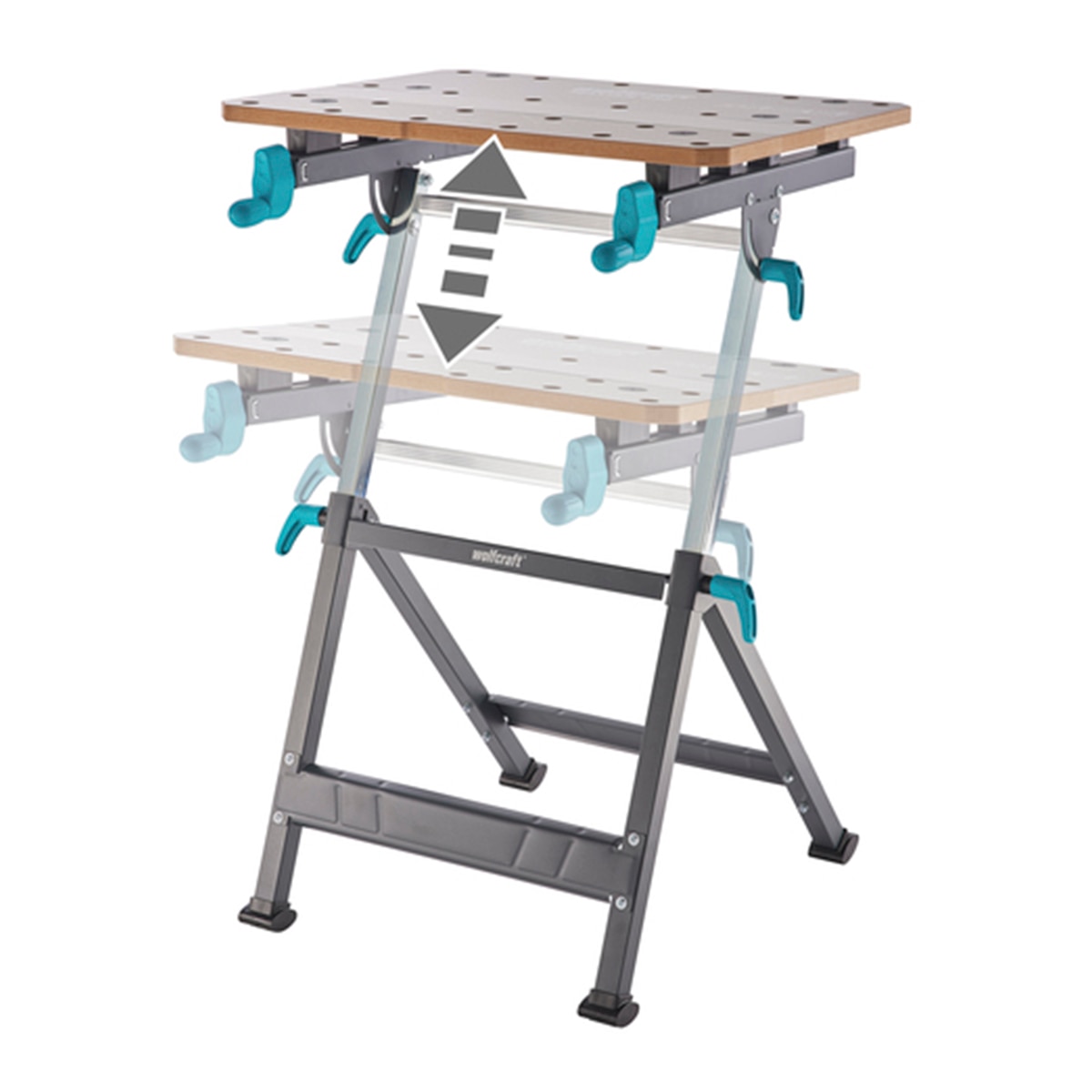 Banco plegable de trabajo y sujeción Master 650 Ergo Gris / Azul-22