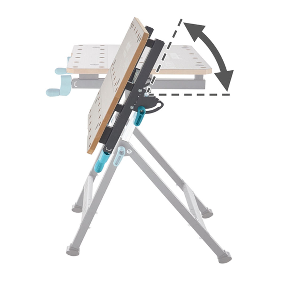 Banco plegable de trabajo y sujeción Master 650 Ergo Gris / Azul-23