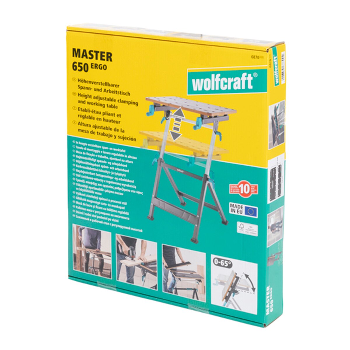 Banco plegable de trabajo y sujeción Master 650 Ergo Gris / Azul-25