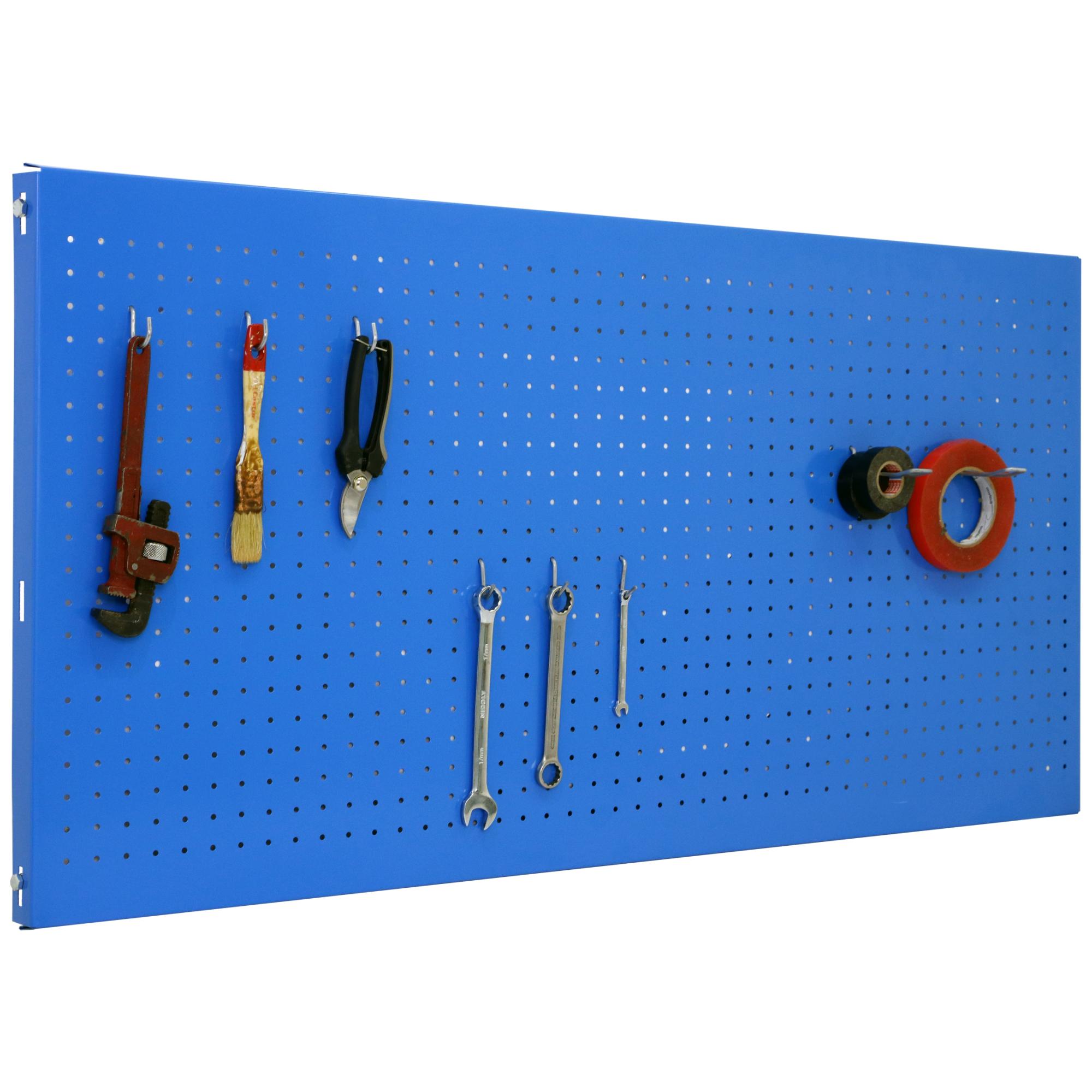 Panel Herramientas Panelclick 90 x 40 x 3,5 cm con 8 Ganchos Azul-3