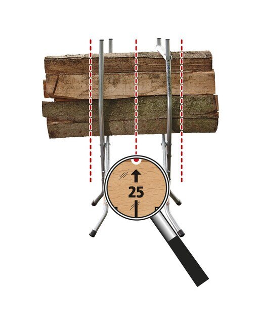 Suporte Móvel para Cortar Lenha com Motosserras SB 60 Cinzento-12