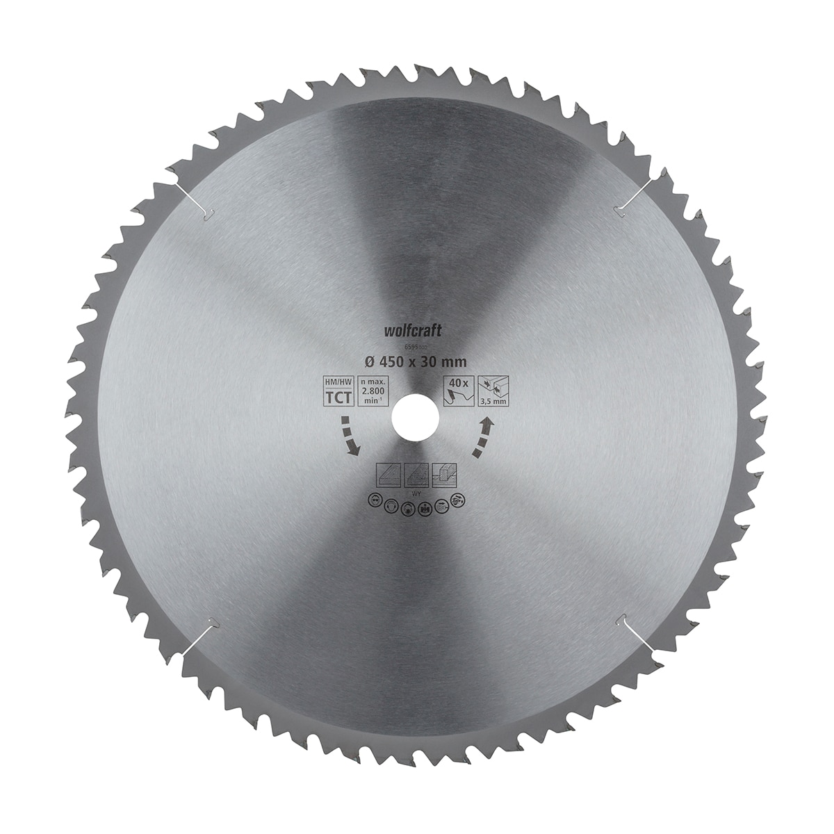 Disco Sierra Circular Mesa CT Cortes Rápidos y Bastos Ø 450 mm Gris-1
