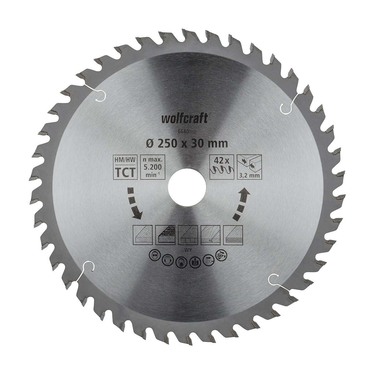 Disco Sierra Circular Mesa CT Cortes Finos y Limpios Ø 250 mm Gris-1