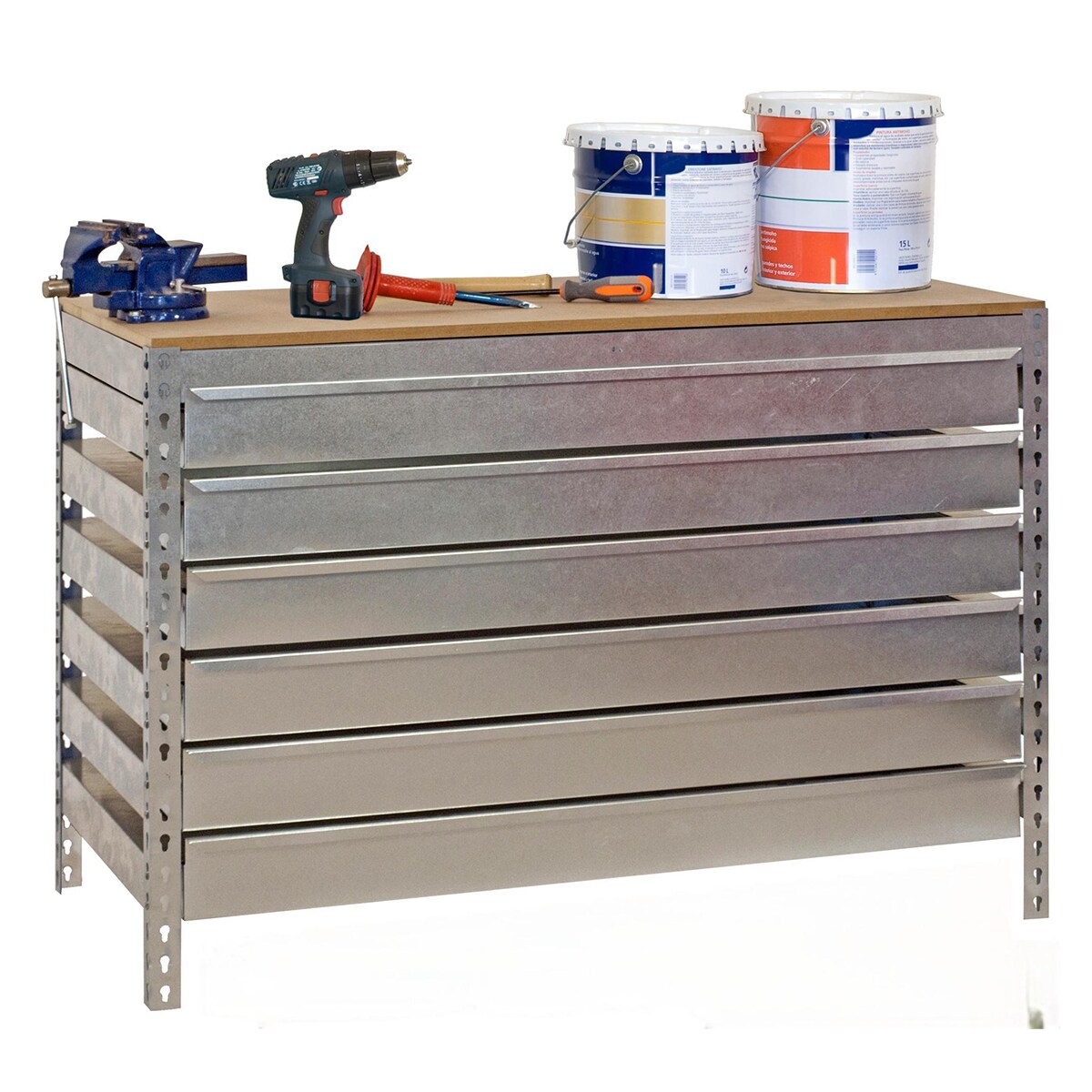 SIMONWORK BT5 BOX6 900 GALVA/MADERA Galvanizado-2