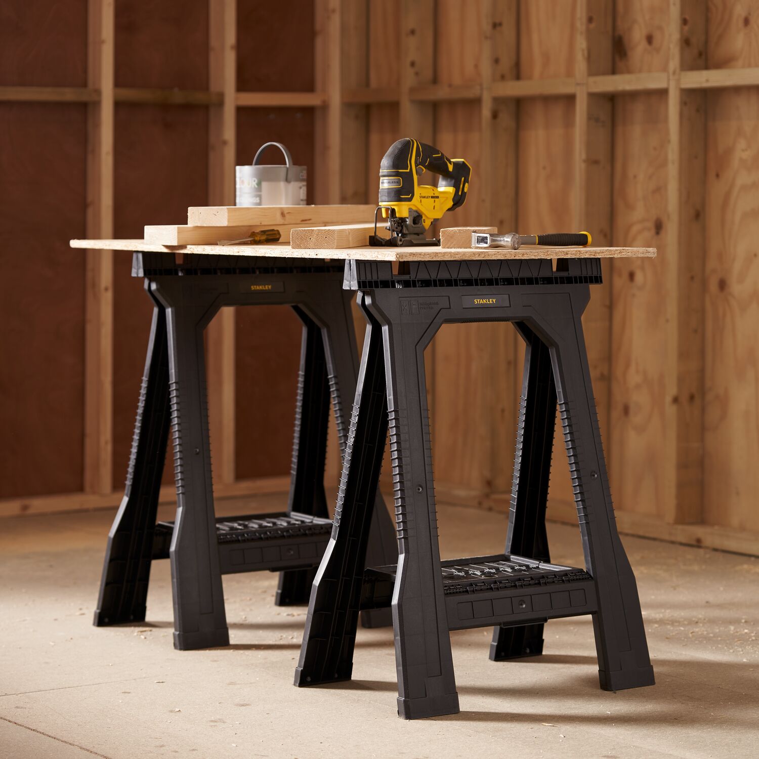 Caballete Junior 2 Uds Máx.Cap 362kg Negro-2