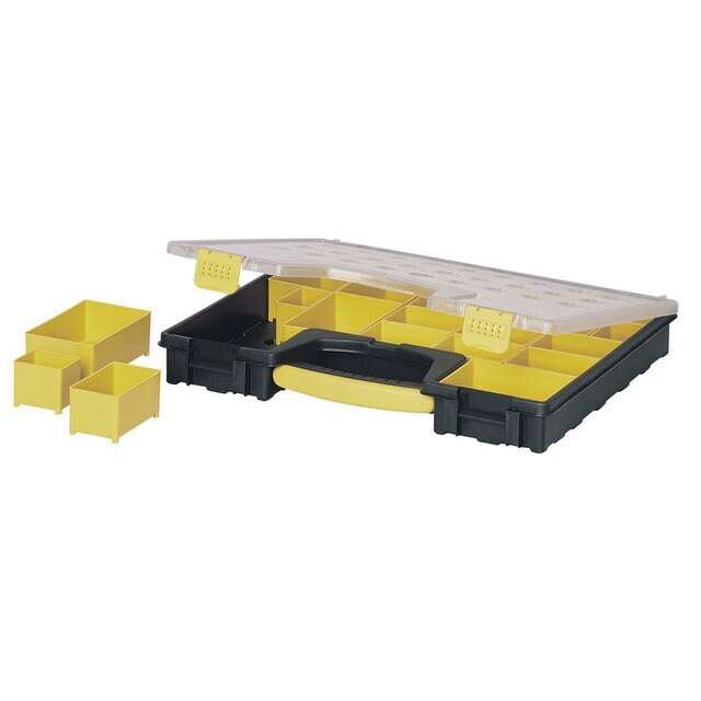 Organizador profesional mediano. Negro / Amarillo-3