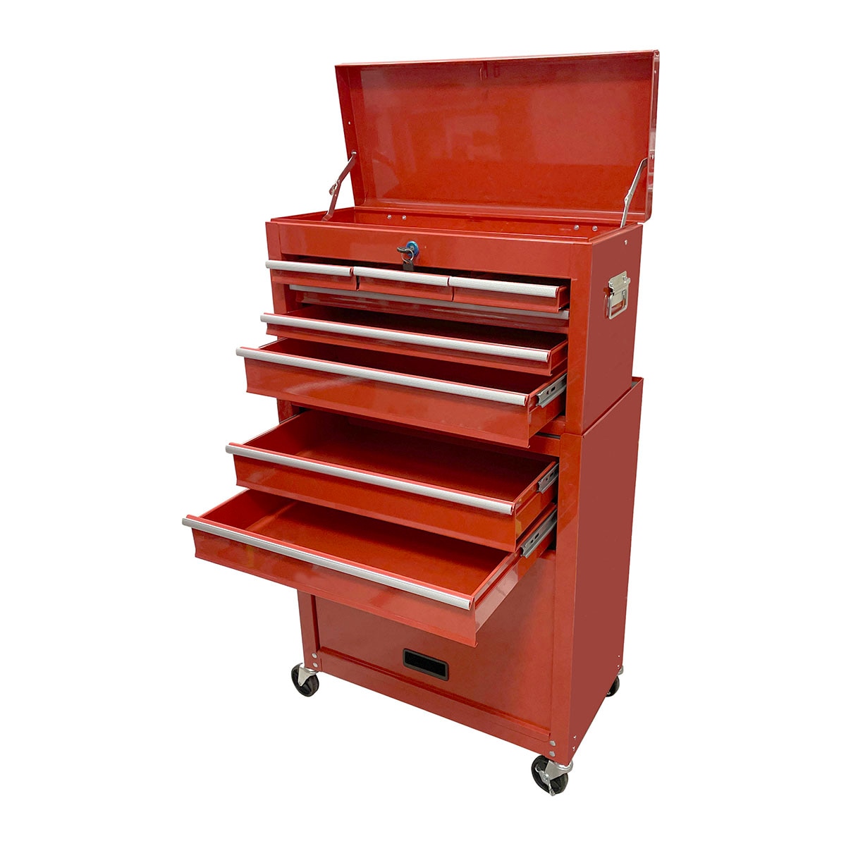 Carro Taller con Cajones y Ruedas Rojo-1