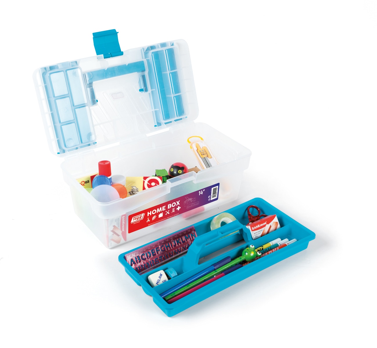 Caja Plástica para Herramientas Home M Transparente / Azul-2