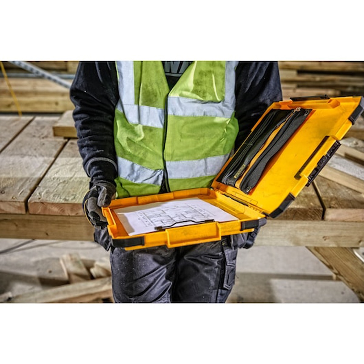 Porta Documentos TSTAK con Luz LED Amarillo-7