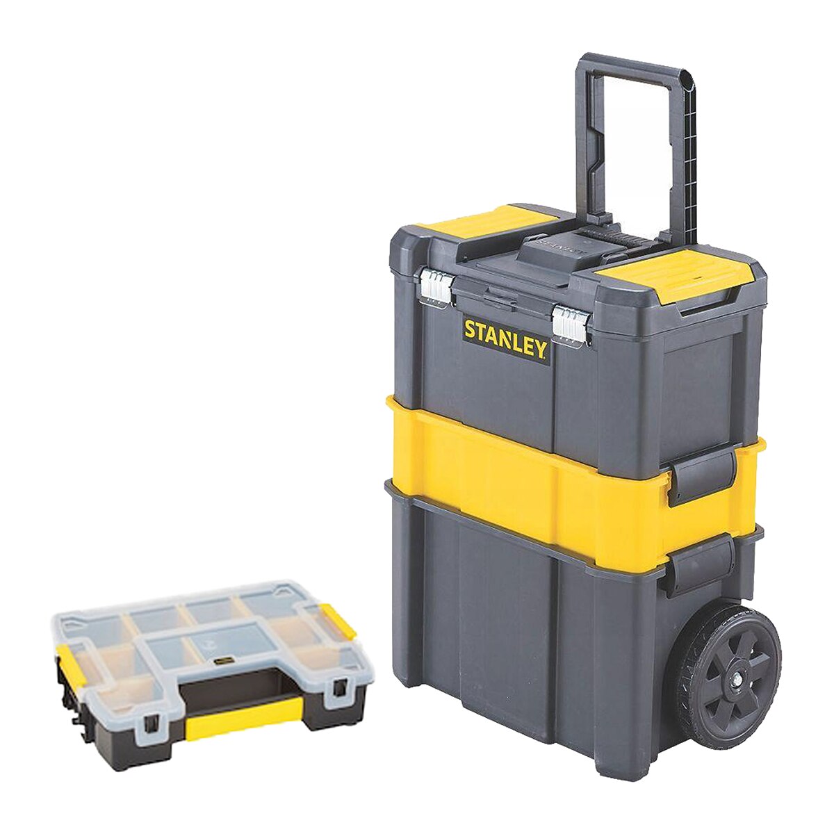 Stanley – Taller móvil 3 en 1 ESSENTIAL y Organizador Sortmaster Light.