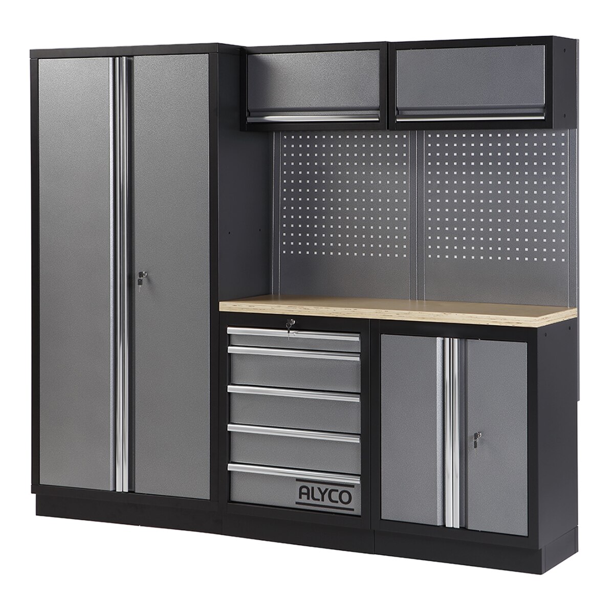 Alyco – Conjunto Modular De Taller De 3 Módulos De Superficie De Trabajo De Madera ALYCO.