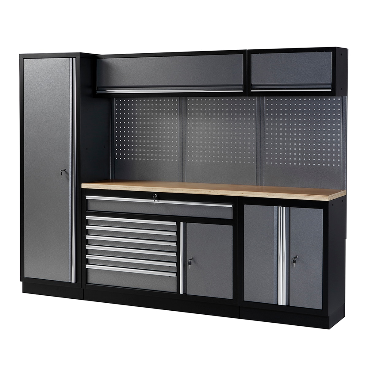 Alyco – Conjunto De Taller De 4 Módulos Con Base De Trabajo Móvil Y Superficie De Trabajo De Madera ALYCO.