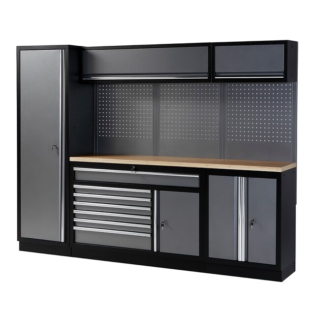 Imagen 0 de Conjunto De Taller De 4 Módulos Con Base De Trabajo Móvil Y Superficie De Trabajo De Madera ALYCO