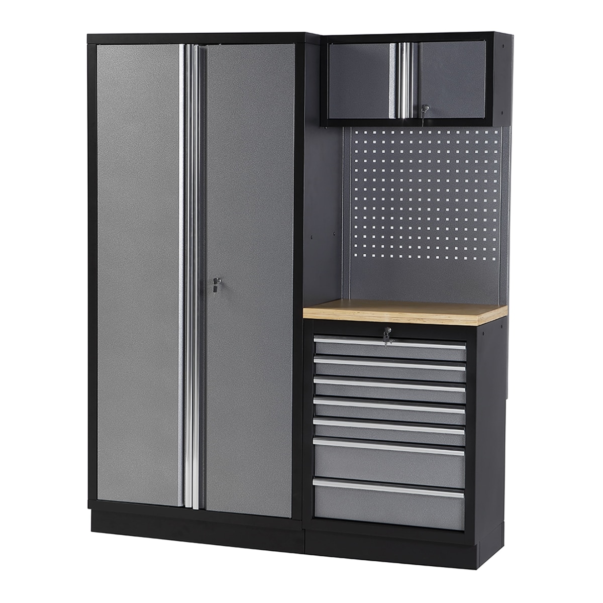 Alyco – Conjunto De Taller De 2 Módulos Con Superficie De Trabajo De Madera ALYCO.