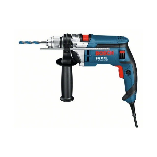 Taladro Percutor Eléctrico con cable a red 750 W GSB 16 RE Azul / Negro-2