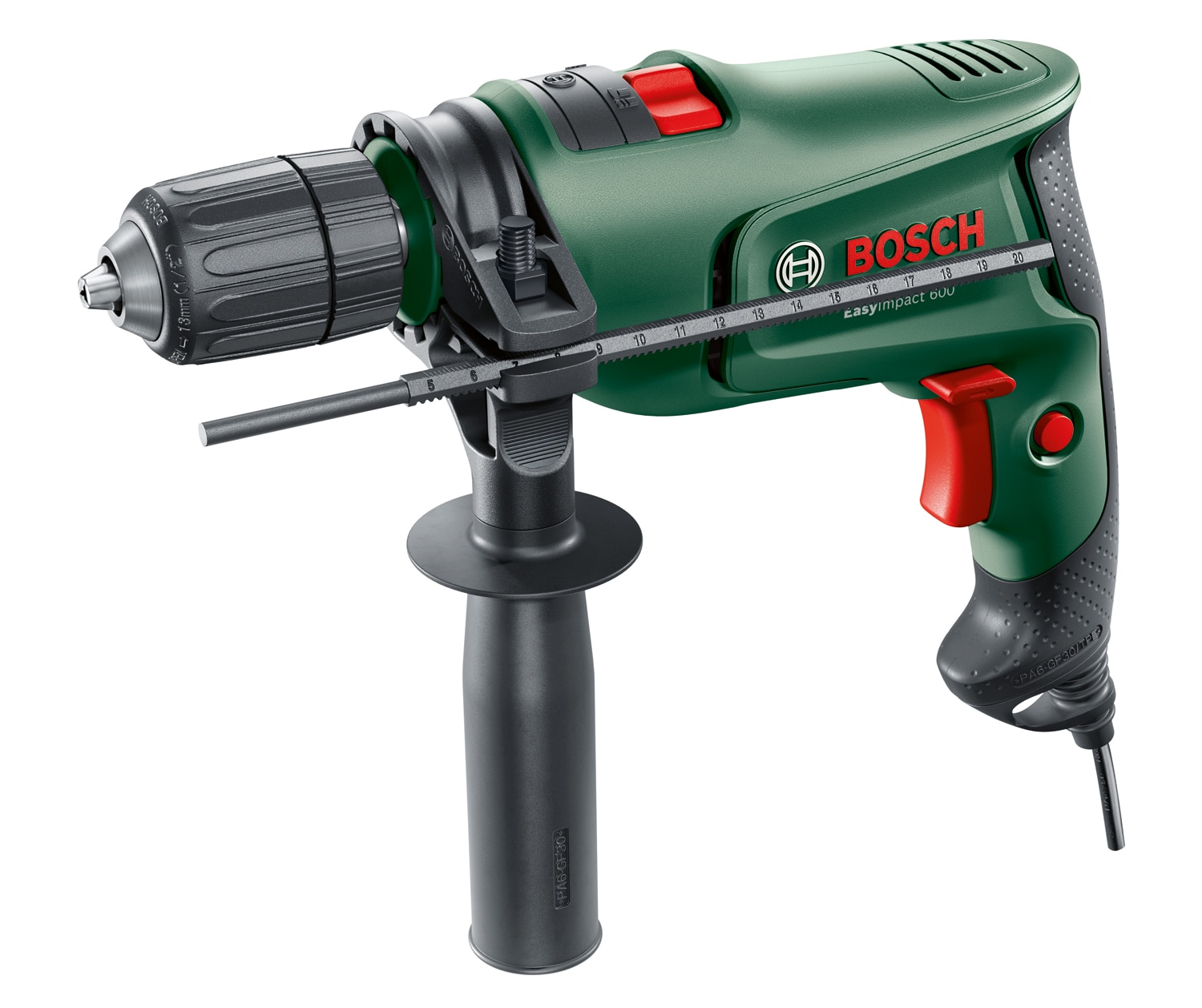 Bosch – Taladro Percutor Eléctrico con cable a red 600 W Easy Impact 600 + Maletín.