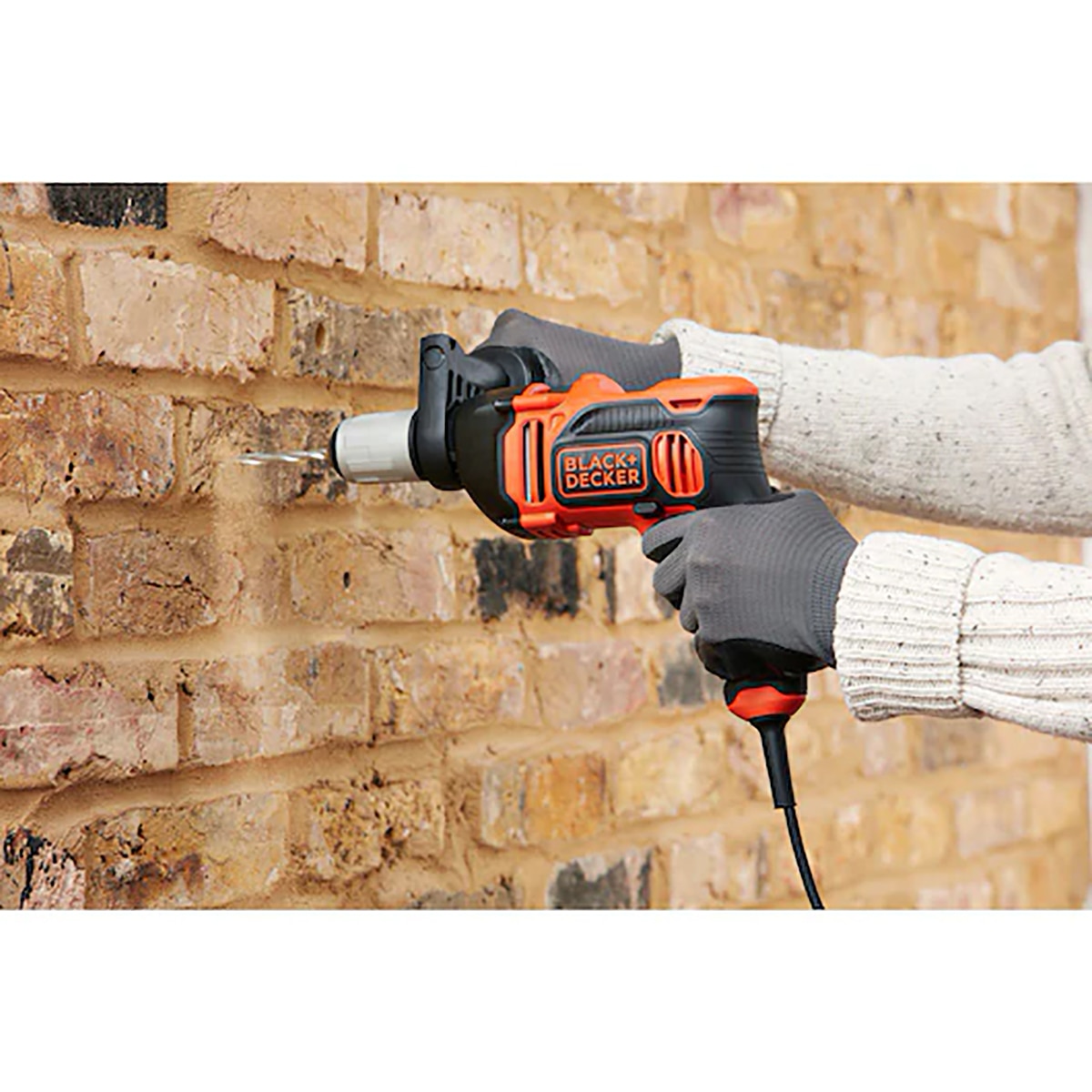 Taladro Percutor 850 W BLACK + DECKER BEH850KA32-QS + caja + accesorios Naranja / Negro-5