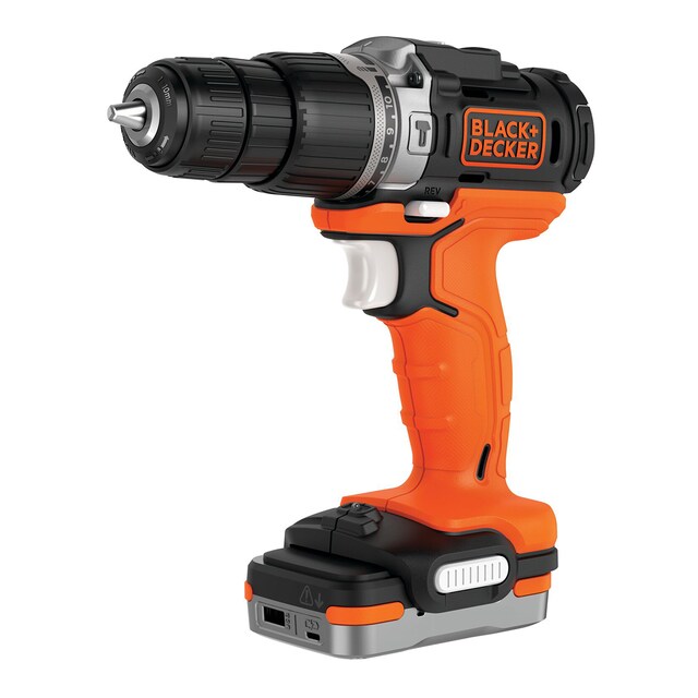 Imagen 0 de Taladro Percutor 12V BLACK + DECKER con 1 batería USB 1,5Ah de Lítio y cable USB - BDCHD12S1-XJ