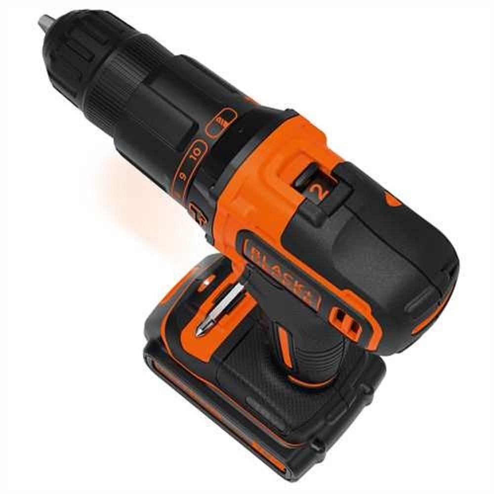 Taladro Percutor a Batería 18 V BDCHD18BAFC-QW 2 baterías + accesorios.. Naranja / Negro-4