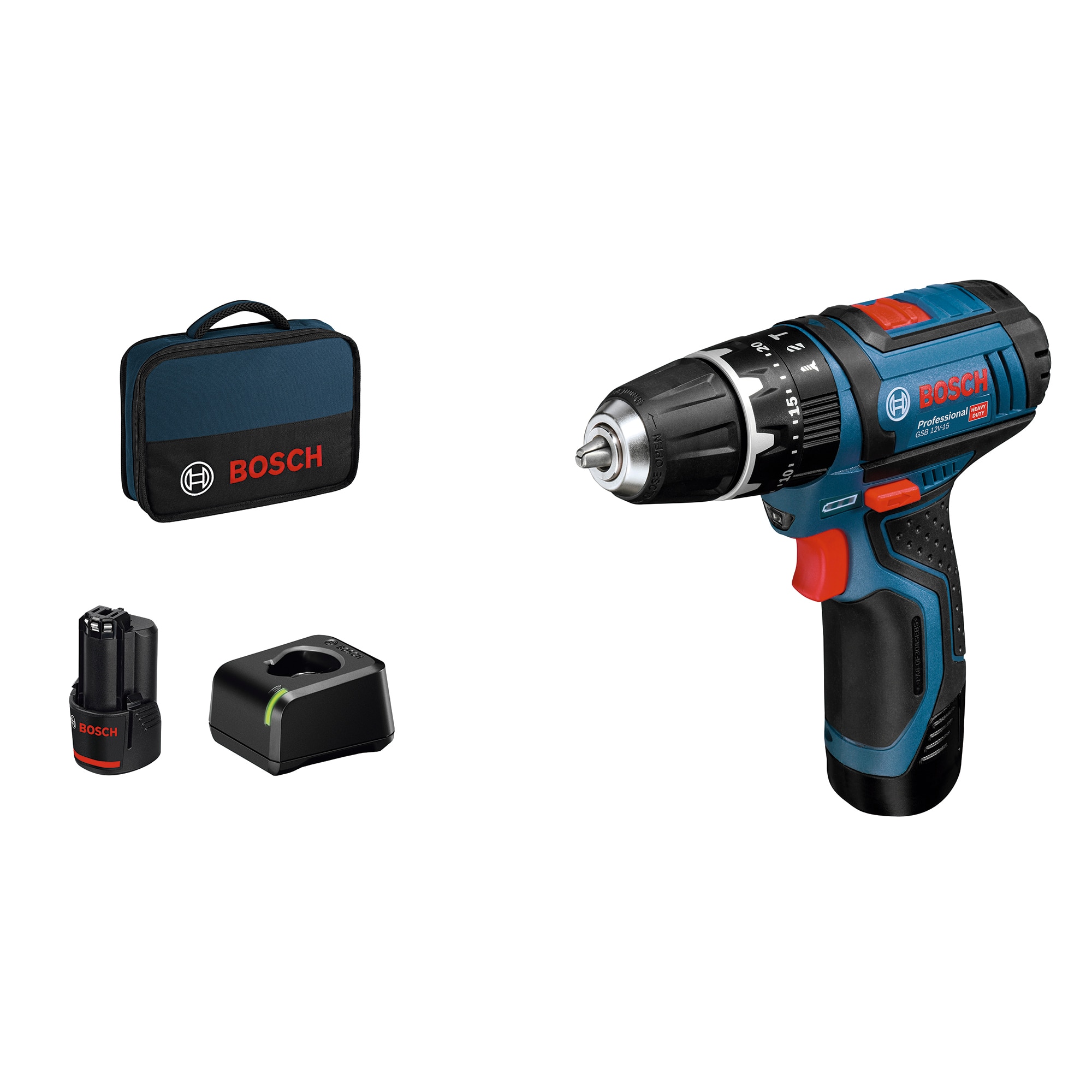 Taladro Atornillador Percutor a Batería 12 V GSR 12V-15 06019B690H Azul / Negro-2