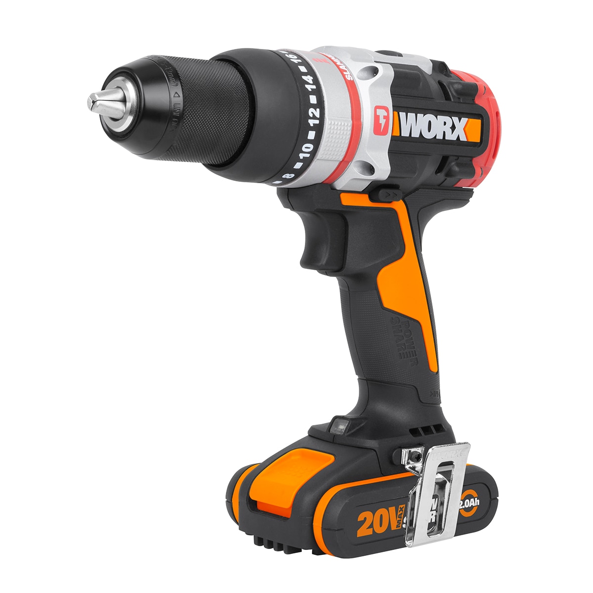 Taladro Percutor a Batería 20 V Motor Brushless WX354 2 baterías + Accesorios 2