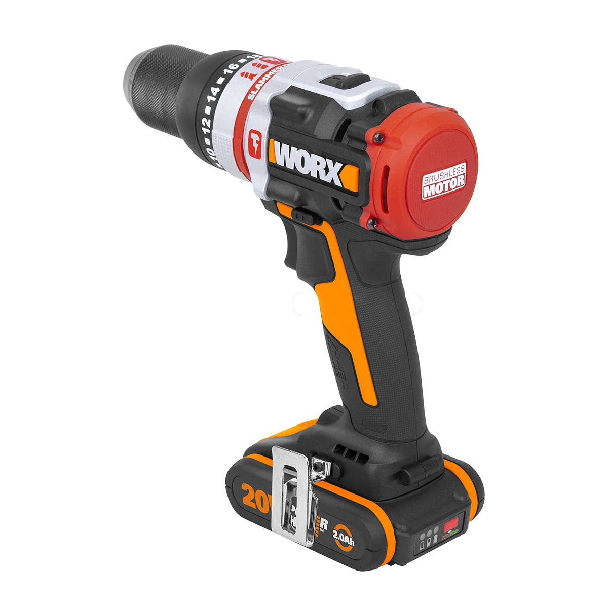 Taladro Percutor a Batería 20 V Motor Brushless WX354 2 baterías + Accesorios 3