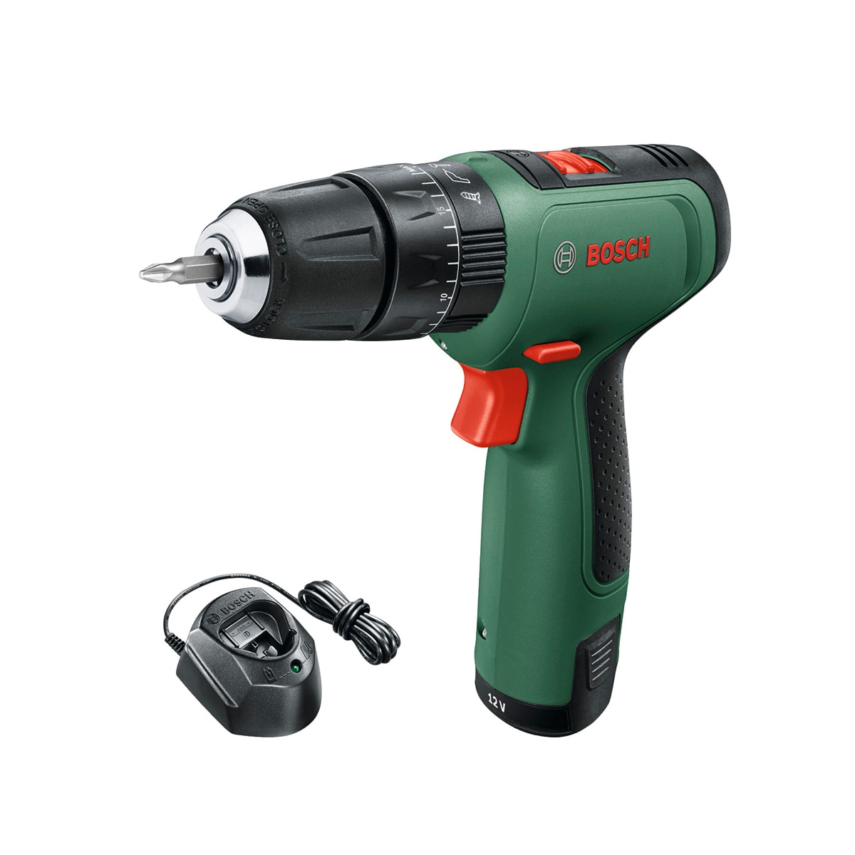 Taladro Percutor a Batería Easy Impact 1200 12 V Verde / Negro-1