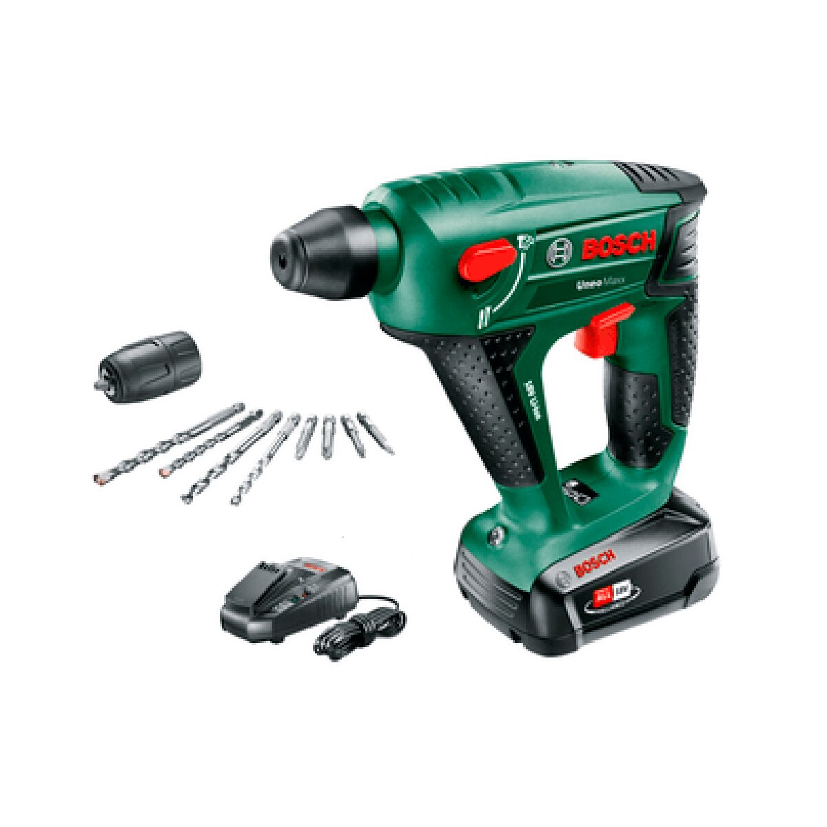 Taladro Percutor a Batería Uneo Maxx 18 V Power For All Verde / Negro-1