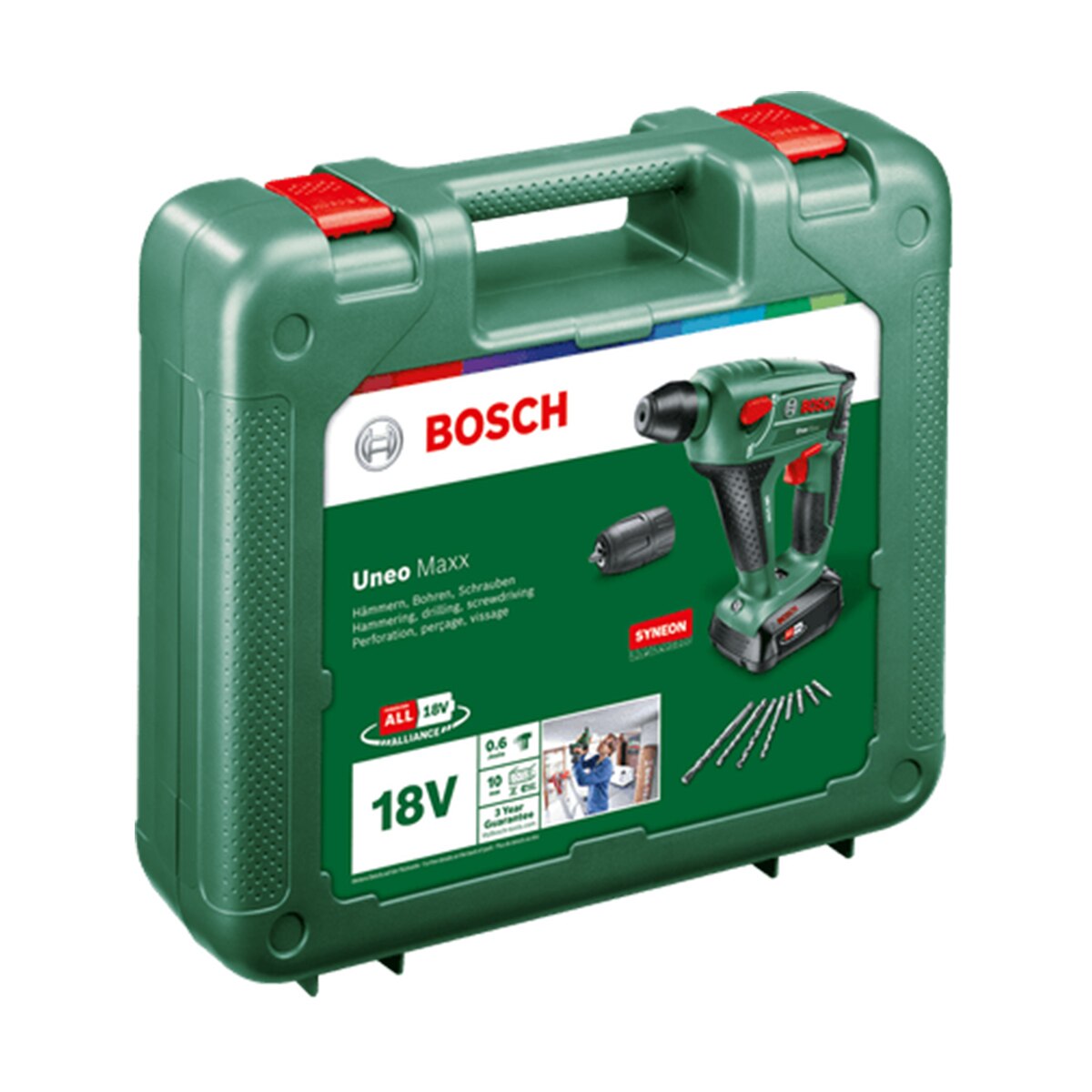 Taladro Percutor a Batería Uneo Maxx 18 V Power For All Verde / Negro-3
