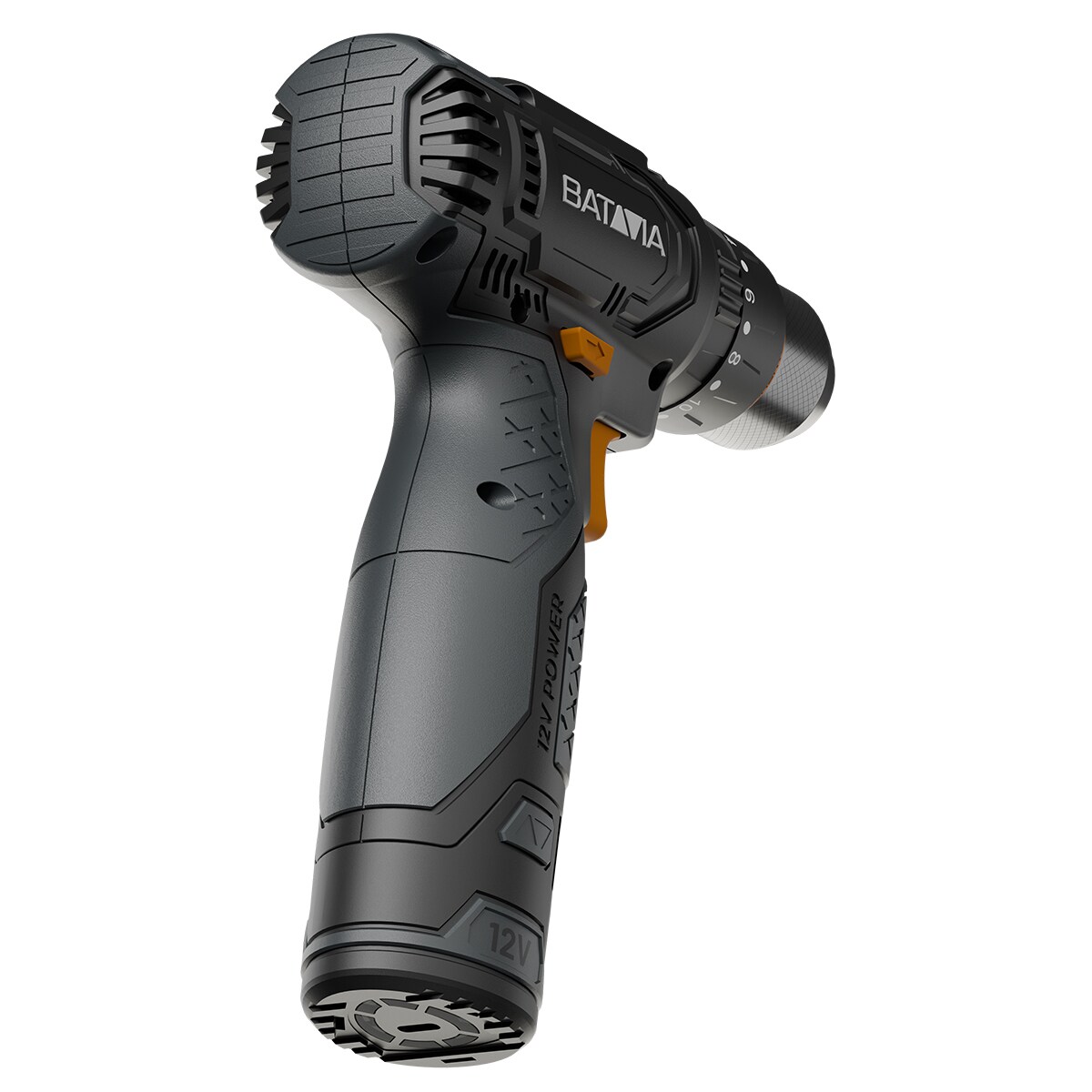 Set taladro atornillador Batavia con función percutora a batería 12V FIXXPACK T Negro-3
