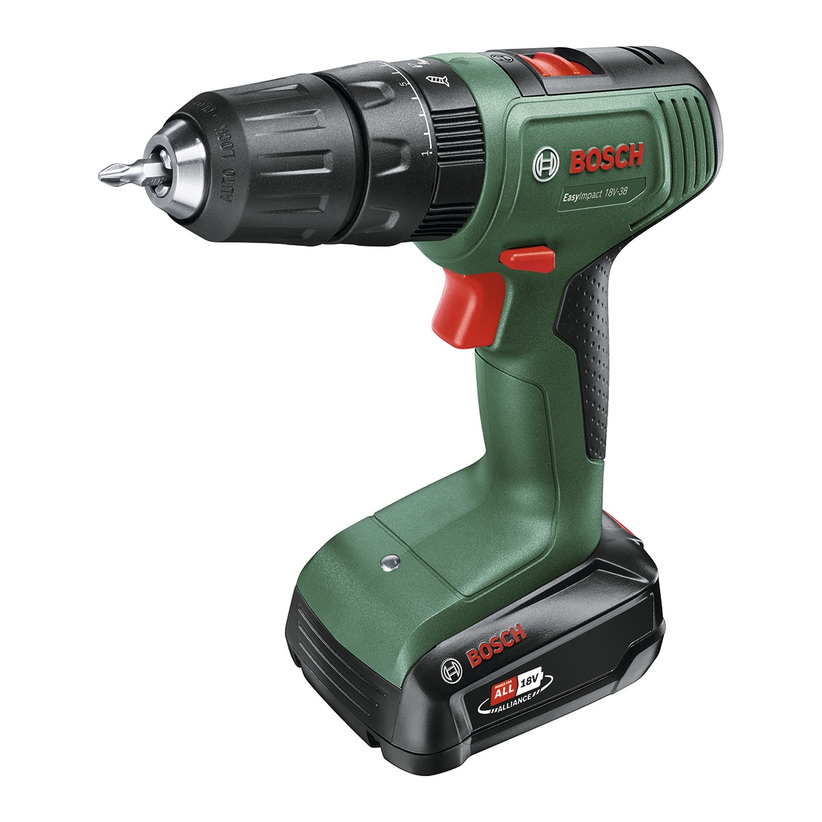 Taladro percutor 18V EasyImpact 18V 38 Verde / Negro-2